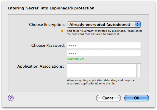 Auto-detection of encryption settings