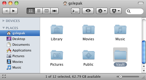 Create a folder called 'Vault'